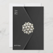 Invitation Élégante 40e Black Velvet Pearl Jewel (Dos)