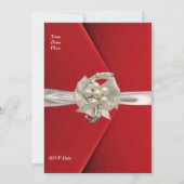 Invitation Élégante 40e Bow de bijoux en velours r (Dos)