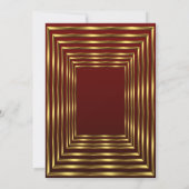 Invitation Elégante 50e anniversaire de la fête Bourgogne Or (Dos)