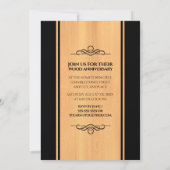 Invitation Élégante 5ème anniversaire de Mariage de bois (Dos)