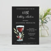 Invitation Élégante 60e anniversaire Red Wine Surprise Party (Debout devant)