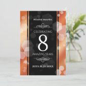 Invitation Élégante 8ème anniversaire du Mariage de bronze (Debout devant)