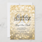 Invitation Élégante 90e anniversaire de la fête Lumières Part (Devant)