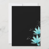Invitation élégante à fleurs bleues pour une colle (Dos)