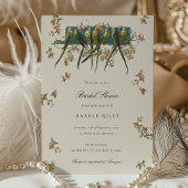 Invitation Élégante à la douche nuptiale Parakeet