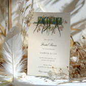 Invitation Élégante à la douche nuptiale Parakeet