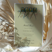 Invitation Élégante à la douche nuptiale Parakeet