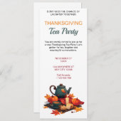 Invitation élégante à la fête du thé d'automne (Devant / Derrière)