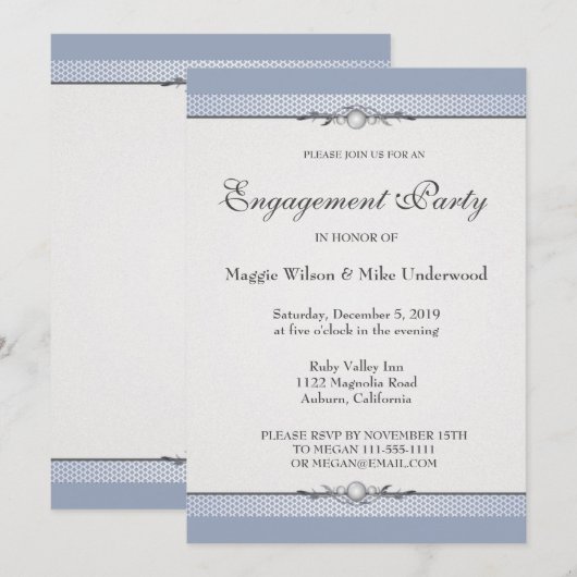 Invitation élégante à la frontière (Devant / Derrière)