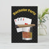 Invitation élégante à la soirée de bachelor (Debout devant)