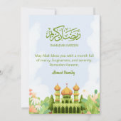 Invitation élégante à l'Iftar de Ramadan avec la M (Dos)