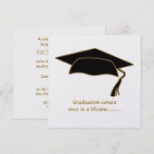Invitation élégante à l'obtention du diplôme (Devant / Derrière)