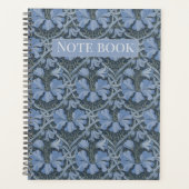 Invitation élégante à motif floral aquarelle bleue (Devant)