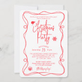 Invitation élégante à une fête de Noël (Devant)