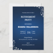Invitation élégante à une fête de retraite (Devant)