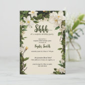 Invitation élégante à une fête surprise florale (Debout devant)