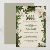 Invitation élégante à une fête surprise florale (Devant / Derrière)