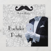 Invitation élégante à une soirée de bachelor avec  (Devant / Derrière)