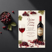 Invitation élégante à une soirée de dégustation de