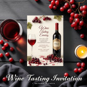 Invitation élégante à une soirée de dégustation de
