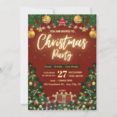 Invitation élégante à une soirée de Noël (Dos)