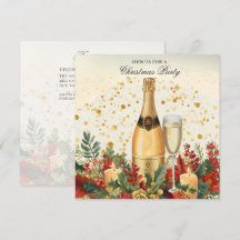 Invitation élégante à une soirée de Noël