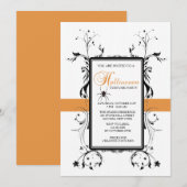 Invitation élégante à une soirée d'Halloween (Devant / Derrière)