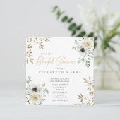 Invitation Elégante Anémone Florale de douche nuptiale Invita (Debout devant)