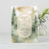 Invitation Elégante aquarelle À feuillage persistant arbres R (Debout devant)