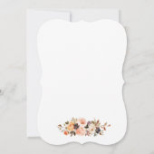 Invitation Elégante aquarelle Automne Floral Mariage (Dos)