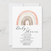 Invitation Elégante aquarelle Baby shower arc-en-ciel Invitat (Devant)