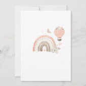 Invitation Elégante aquarelle Baby shower arc-en-ciel Invitat (Dos)