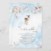 Invitation Elégante aquarelle bébé il fait froid dehors Bébé  (Devant / Derrière)