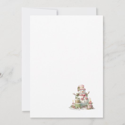 Invitation Elégante aquarelle bébé il fait froid dehors Bébé (Dos)