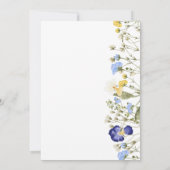 Invitation Elégante aquarelle blanche Fête des mariées floral (Dos)