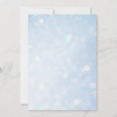 Invitation Elégante aquarelle bleu classique 50e anniversaire (Dos)