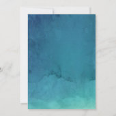 Invitation Elégante aquarelle bleu hiver Mariage de neige Inv (Dos)