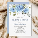 Invitation Elégante aquarelle bleu Hydrangea FÊTE DES MARIÉES<br><div class="desc">Pour plus de personnalisation,  cliquez sur le lien "customiser plus" et utilisez notre outil de conception pour modifier ce modèle. Si vous avez besoin d'aide ou d'articles correspondants,  veuillez me contacter.</div>