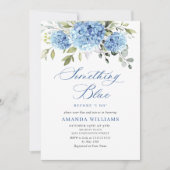 Invitation Elégante aquarelle bleu Hydrangea FÊTE DES MARIÉES (Devant)