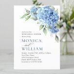 Invitation Elégante aquarelle bleu Hydrangea REHEARSAL DÎNER<br><div class="desc">Pour plus de personnalisation,  cliquez sur le lien "customiser plus" et utilisez notre outil de conception pour modifier ce modèle. Si vous avez besoin d'aide ou d'articles correspondants,  veuillez me contacter.</div>