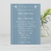 Invitation Elégante aquarelle bleue (Debout devant)