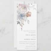 Invitation Elégante Aquarelle Blush Couples Floraux Douche (Devant)