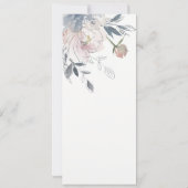 Invitation Elégante Aquarelle Blush Couples Floraux Douche (Dos)