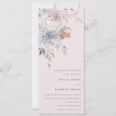 Invitation Elégante Aquarelle Blush Couples Floraux Douche (Devant)