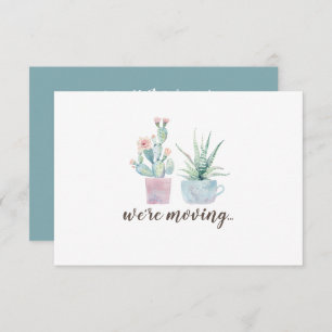 Invitation Elégante aquarelle Boho Desert Cactus Succulent