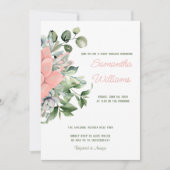 Invitation Élégante aquarelle botanique de succulente vert pê (Devant)