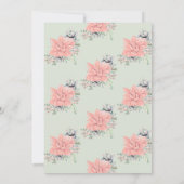 Invitation Élégante aquarelle botanique de succulente vert pê (Dos)