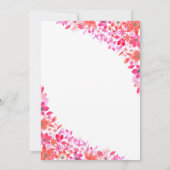 Invitation Elégante aquarelle Botanique Florale 1er anniversa (Dos)