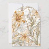 Invitation Elégante aquarelle Brown Arc floral 70e anniversai (Dos)