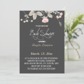 Invitation Elégante aquarelle chic Baby shower floral (Debout devant)